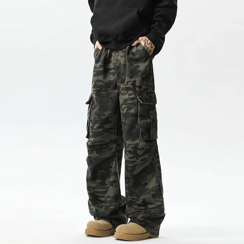 WELTER EXPERIMENT Cargo Pants Unisex Classic Camouflage Elements-1