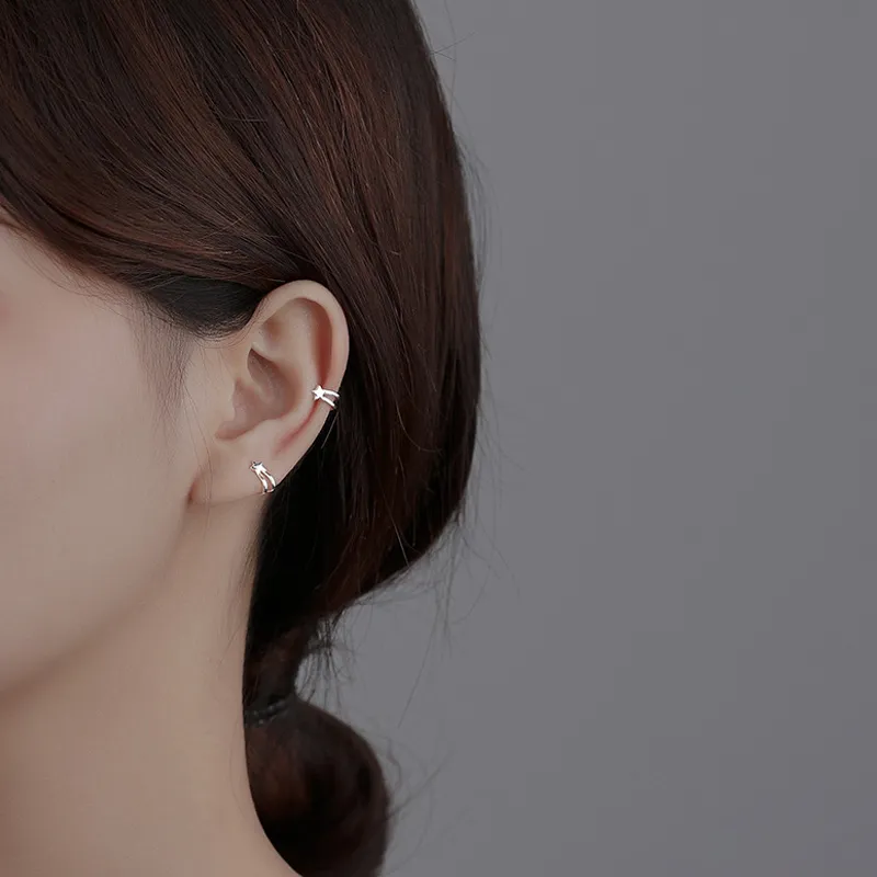 NVBBK S925 Silver Clip On Earrings Women's-5