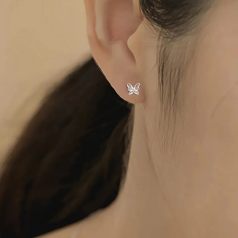 NVBBK 999 Fine Silver Stud Earrings Women's-5