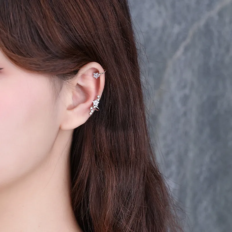 NVBBK S925 Silver Clip On Earrings Women's-3