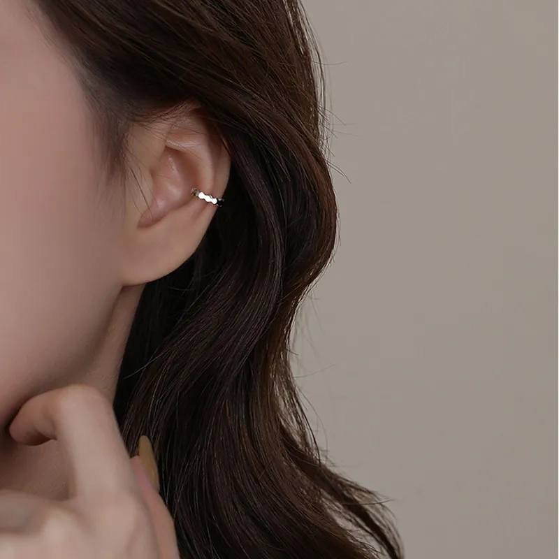 NVBBK S925 Silver Clip On Earrings Women's-2