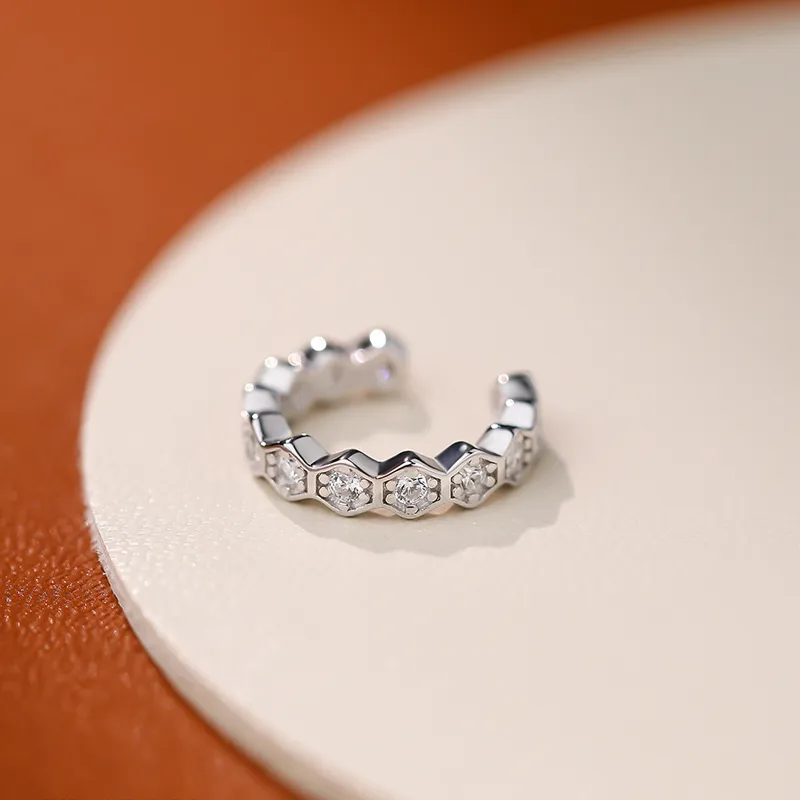 NVBBK S925 Silver Clip On Earrings Women's-5