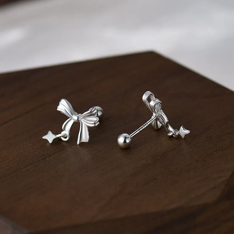 NVBBK 999 Fine Silver Stud Earrings Women's-1