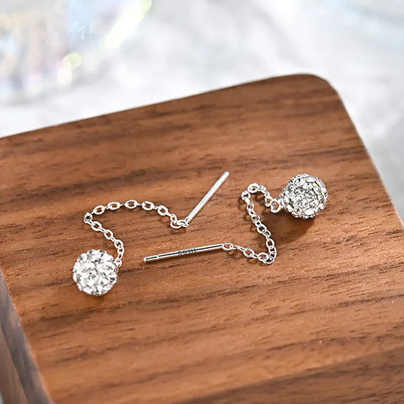 NVBBK Sterling Silver Drop Earrings Women's-3