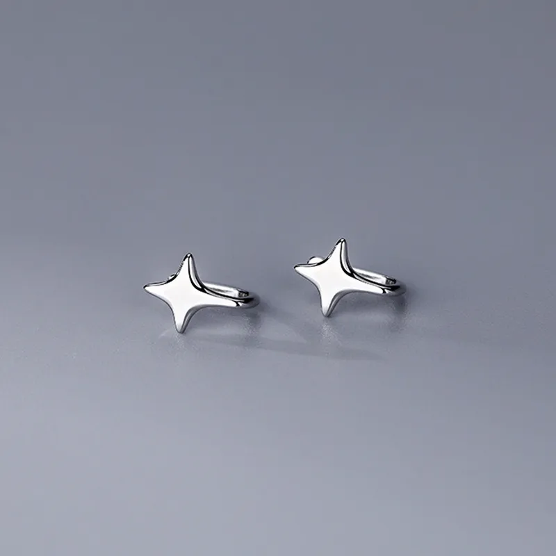 NVBBK S925 Silver Clip On Earrings Women's-2