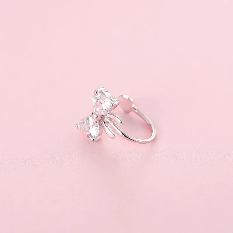 NVBBK S925 Silver Clip On Earrings Women's-2