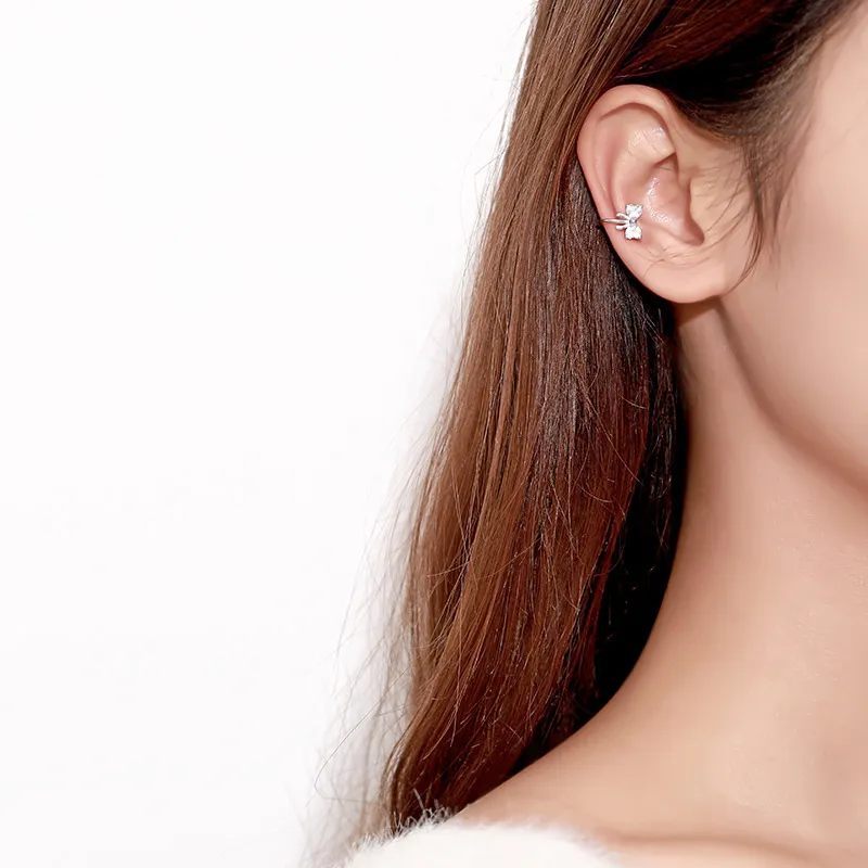 NVBBK S925 Silver Clip On Earrings Women's-4