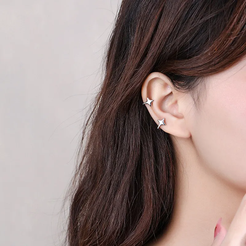 NVBBK S925 Silver Clip On Earrings Women's-6