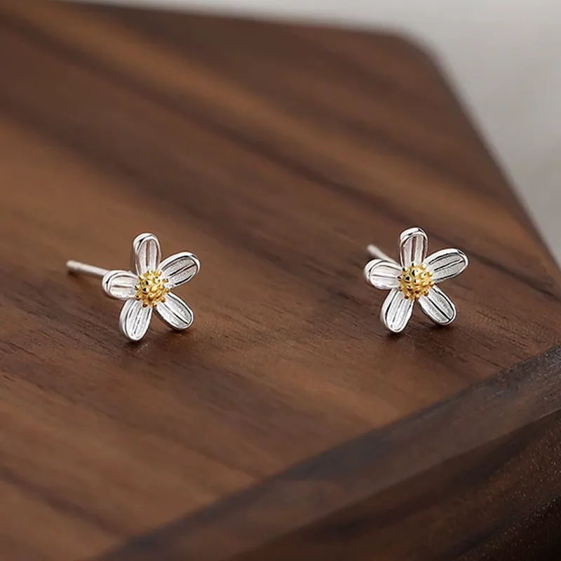 NVBBK Sterling Silver Stud Earrings Women's-2
