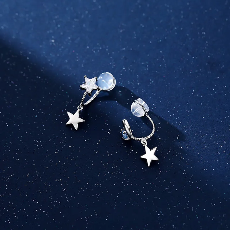 NVBBK S925 Silver Clip On Earrings Women's-2