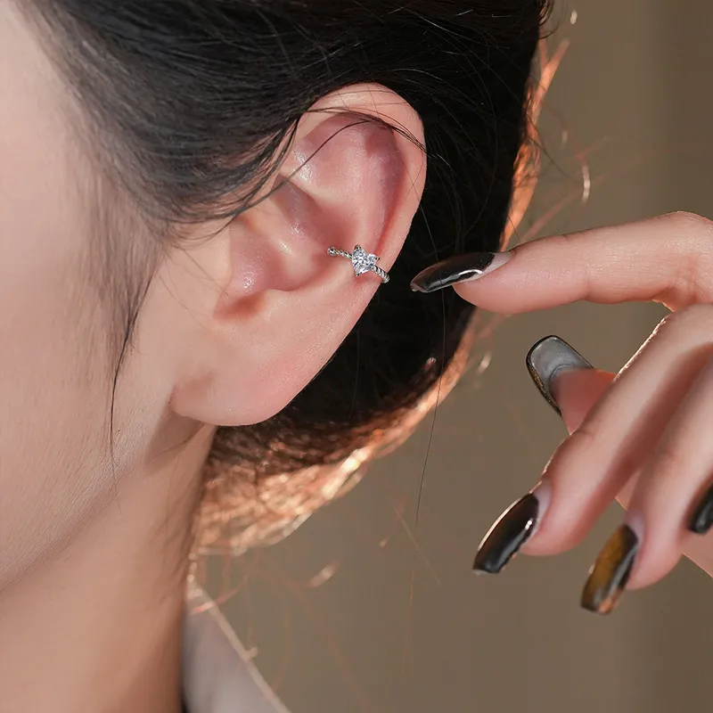 NVBBK S925 Silver Clip On Earrings Women's-3