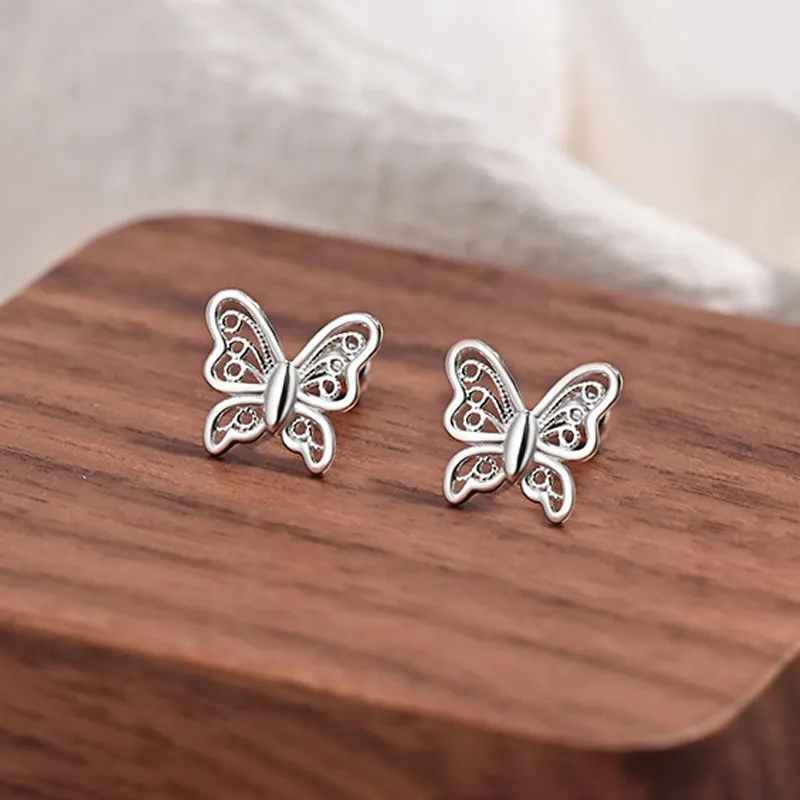 NVBBK 999 Fine Silver Stud Earrings Women's-3