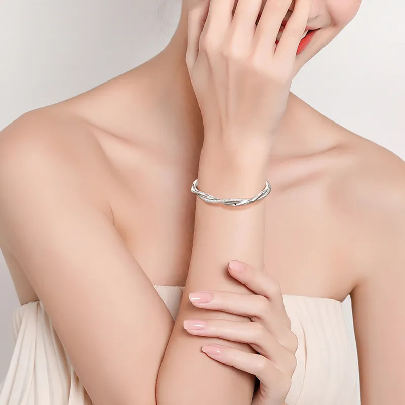 NVBBK Sterling Silver Bangle For Women's Women's-4