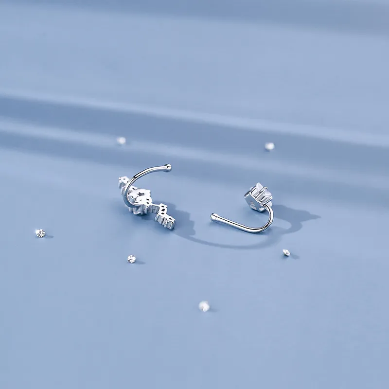 NVBBK S925 Silver Clip On Earrings Women's-2