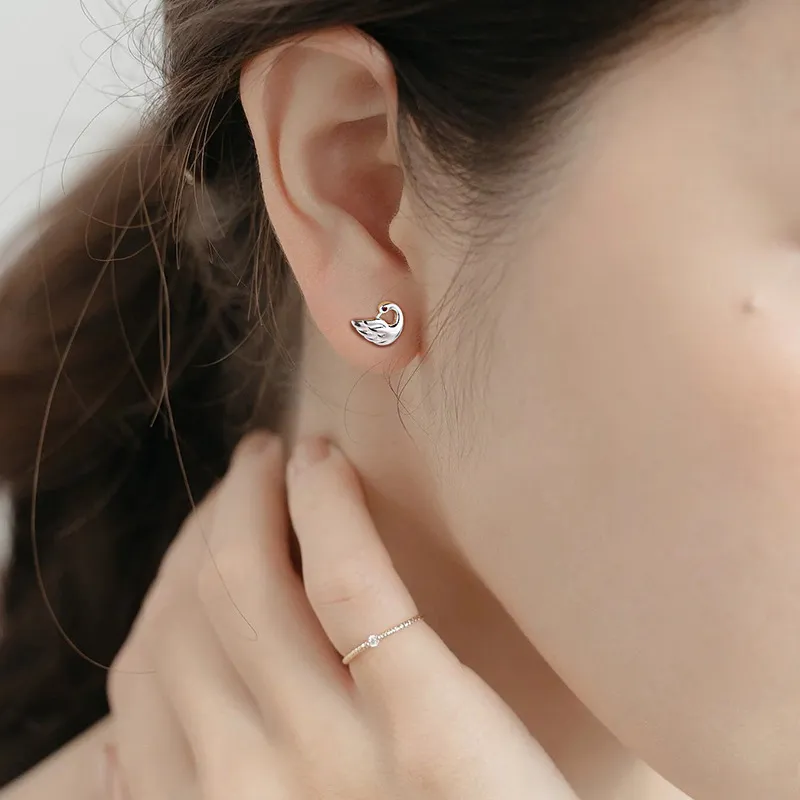 NVBBK 999 Fine Silver Stud Earrings Women's-4