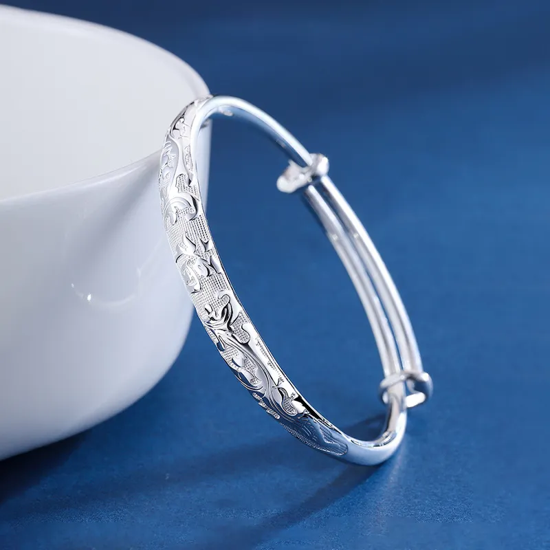 NVBBK S999 Fine Silver Sterling Silver Bracelets Women's-3