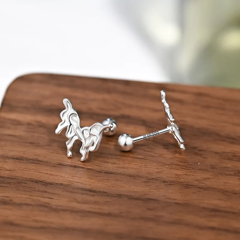 NVBBK Stud Earrings 999 Fine Silver Women's-1