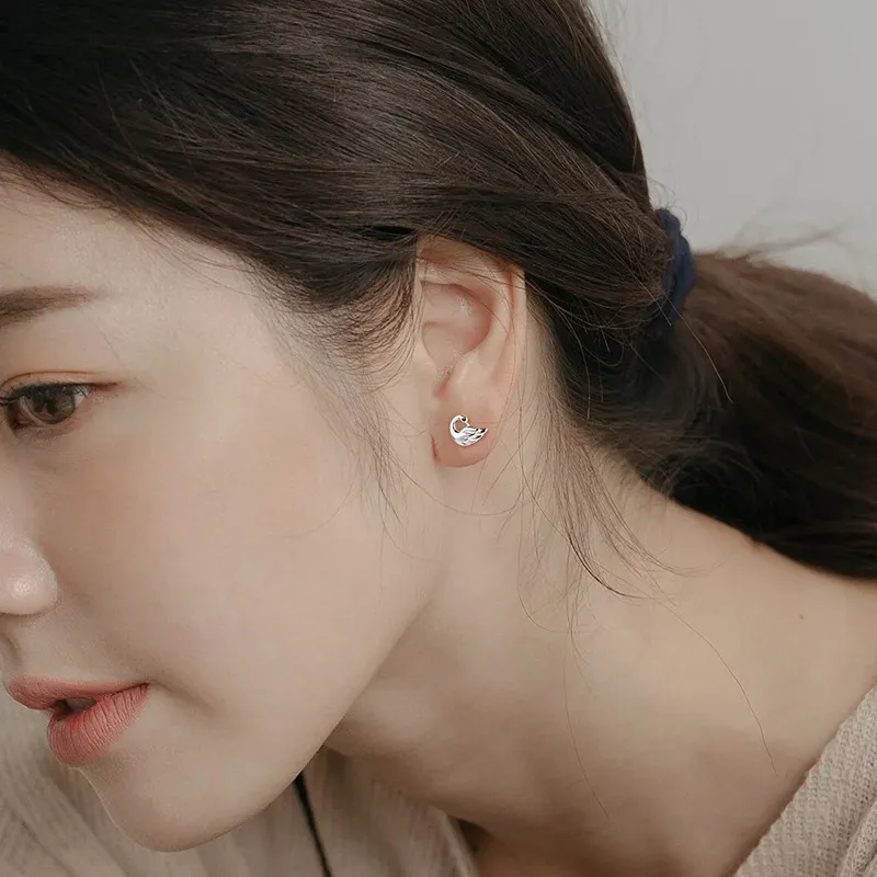 NVBBK 999 Fine Silver Stud Earrings Women's-3
