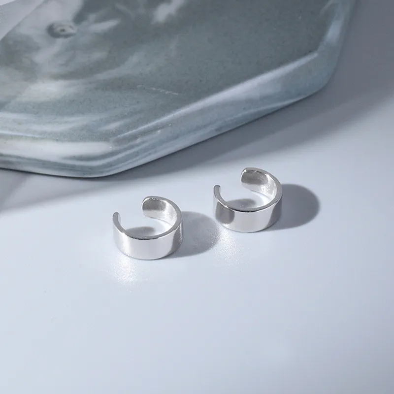 NVBBK S925 Silver Clip On Earrings Women's-2