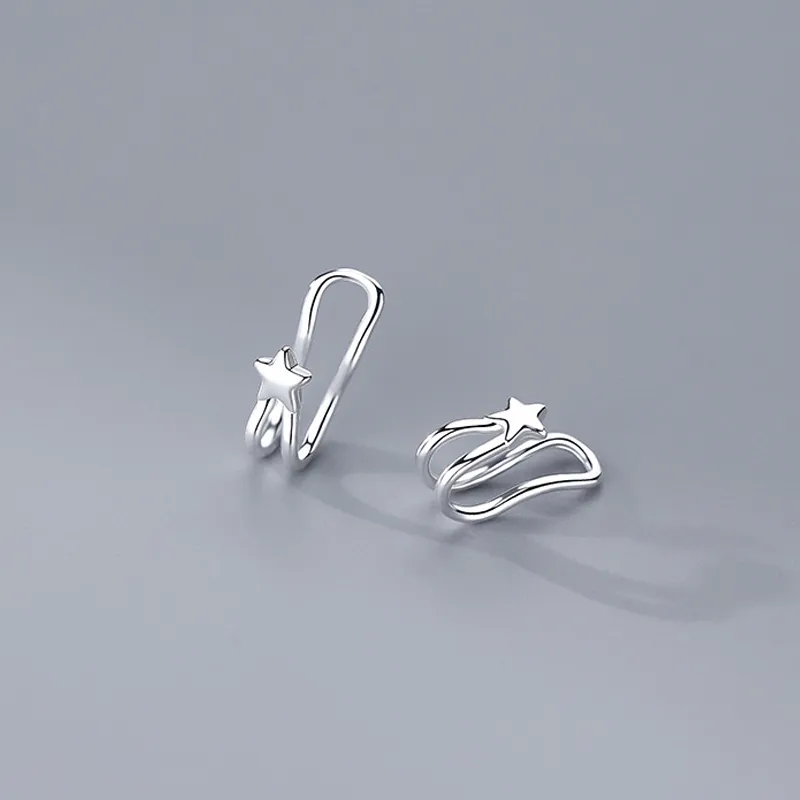 NVBBK S925 Silver Clip On Earrings Women's-3