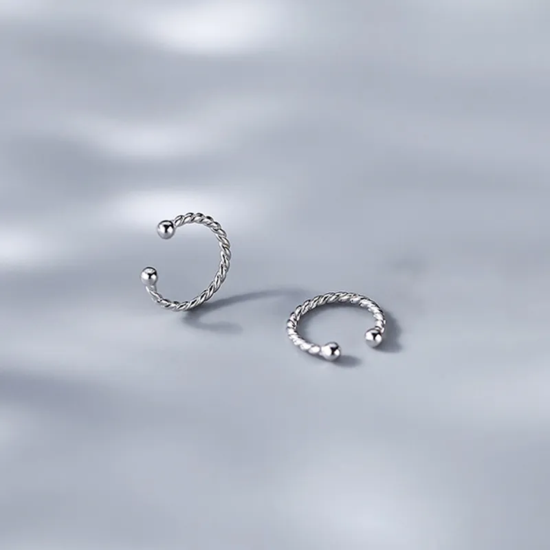NVBBK S925 Silver Clip On Earrings Women's-2