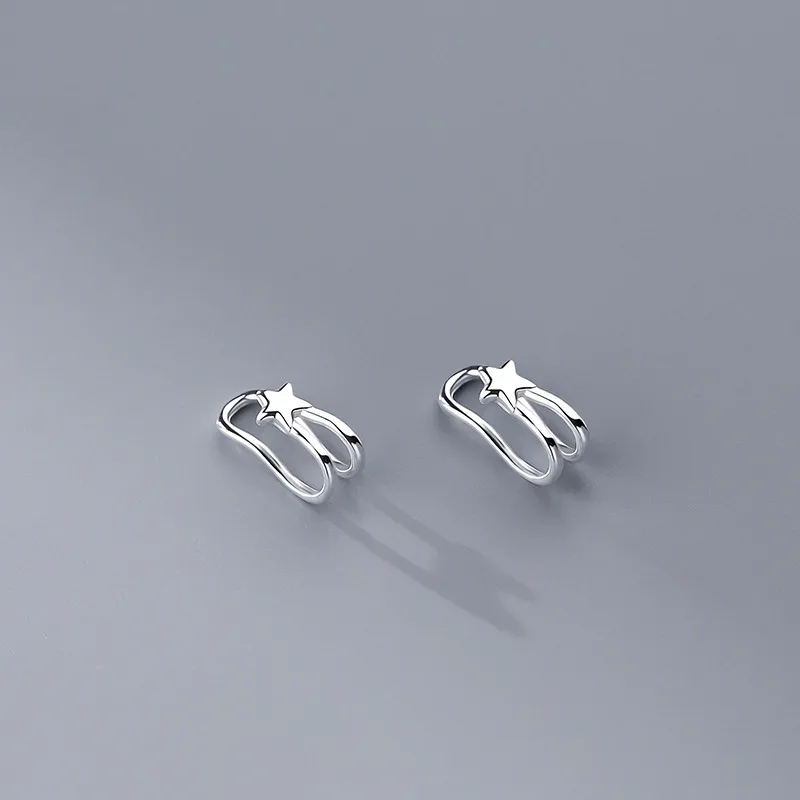 NVBBK S925 Silver Clip On Earrings Women's-2