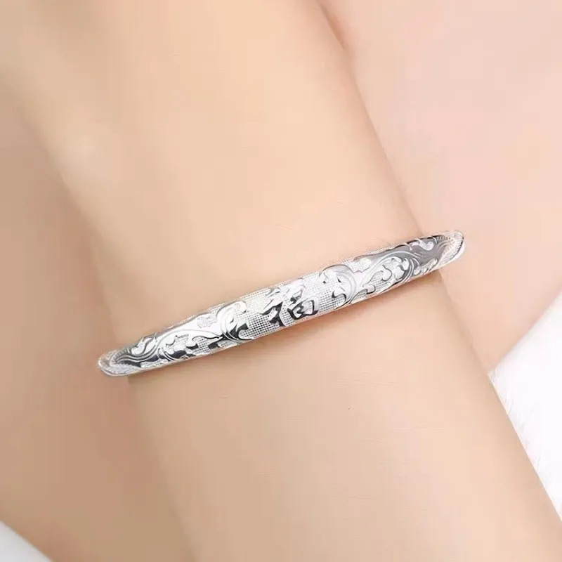 NVBBK S999 Fine Silver Sterling Silver Bracelets Women's-4