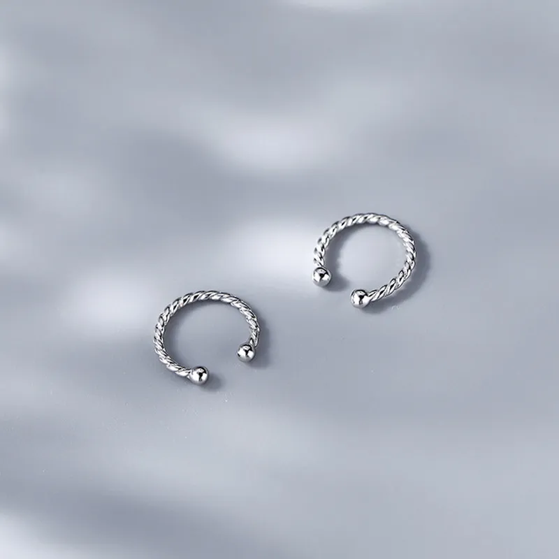 NVBBK S925 Silver Clip On Earrings Women's-4