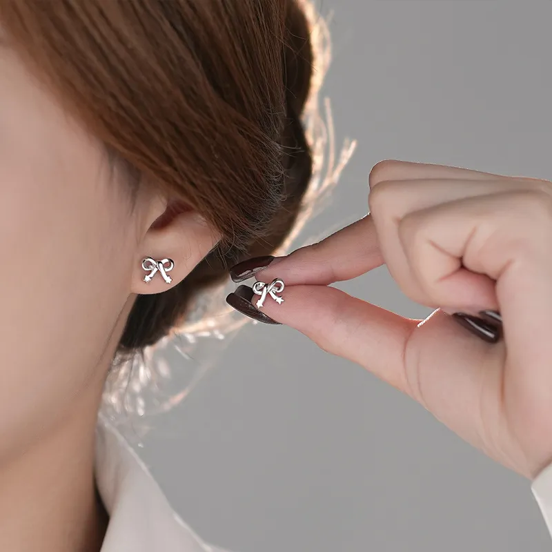 NVBBK S 999 Fine Silver Stud Earrings Women's-4