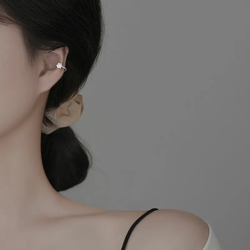 NVBBK S925 Silver Clip On Earrings Women's-5