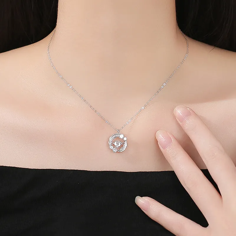 NVBBK 999 Fine Silver Sterling Silver Necklaces Women's-2