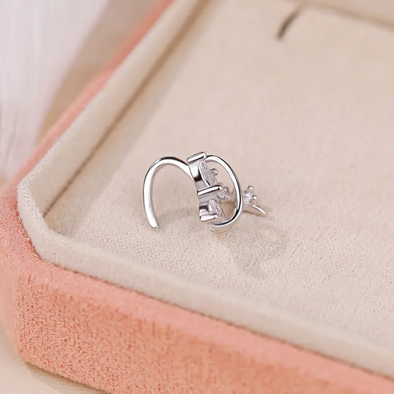 NVBBK S925 Silver Clip On Earrings Women's-3