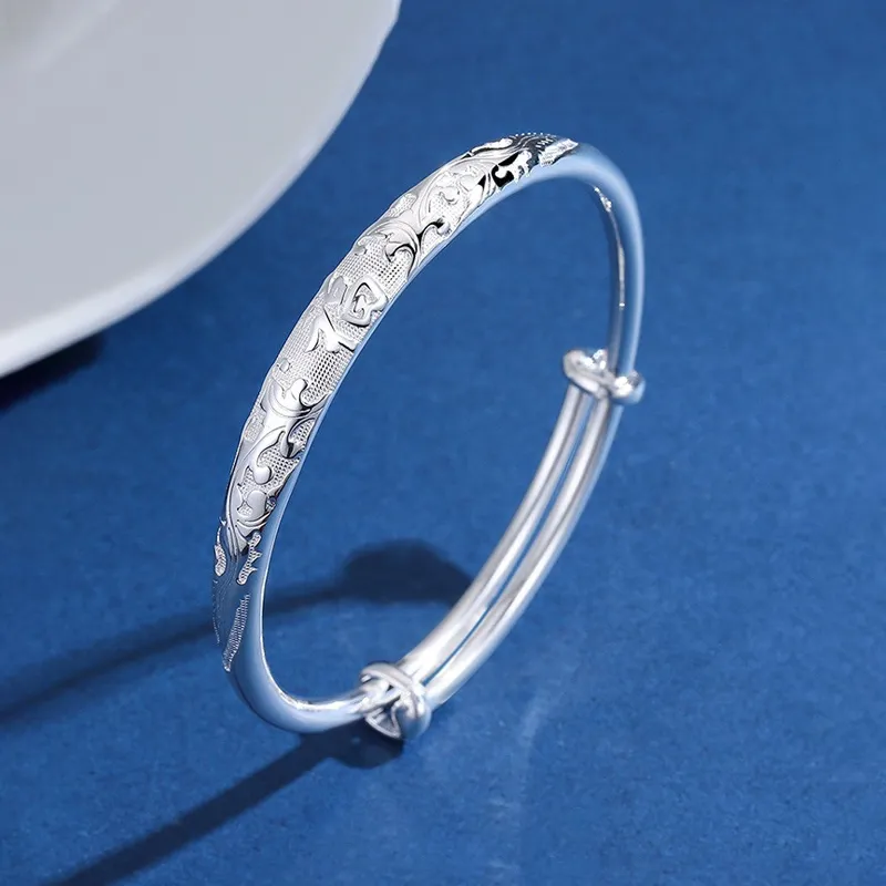 NVBBK S999 Fine Silver Sterling Silver Bracelets Women's-2