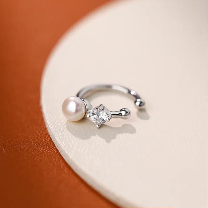 NVBBK S925 Silver Clip On Earrings Women's-2