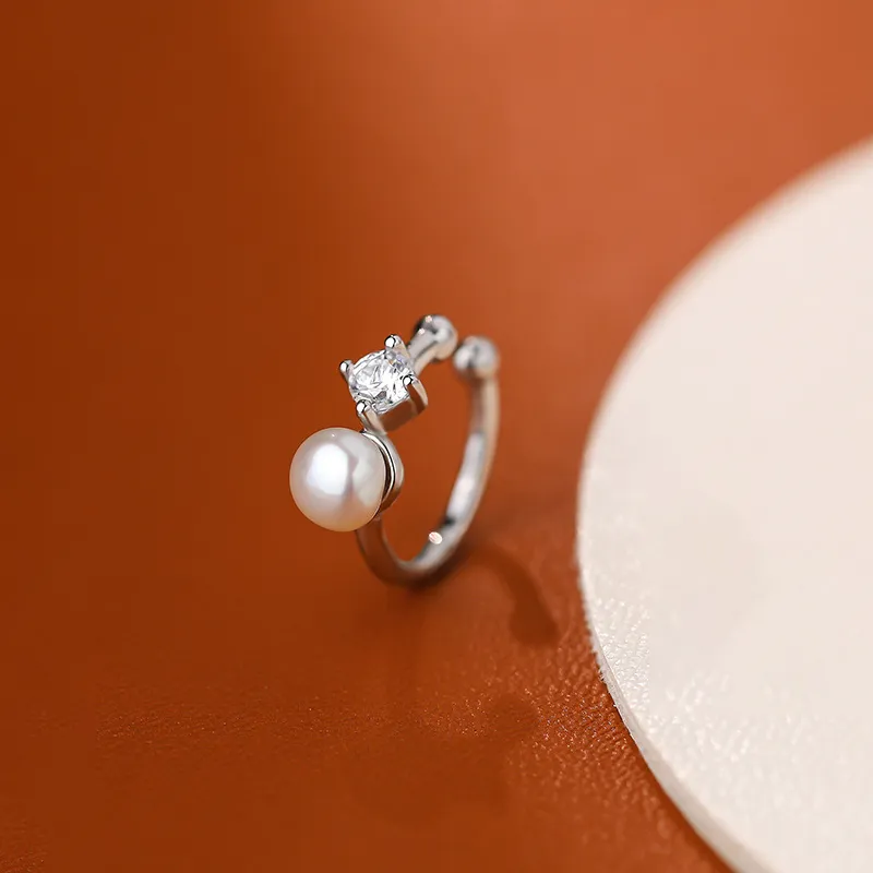 NVBBK S925 Silver Clip On Earrings Women's-1
