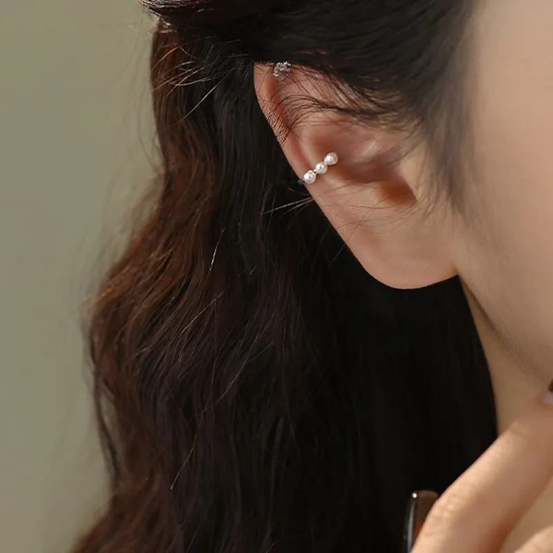 NVBBK S925 Silver Clip On Earrings Women's-4