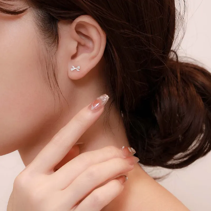 NVBBK 999 Fine Silver Stud Earrings Women's-4