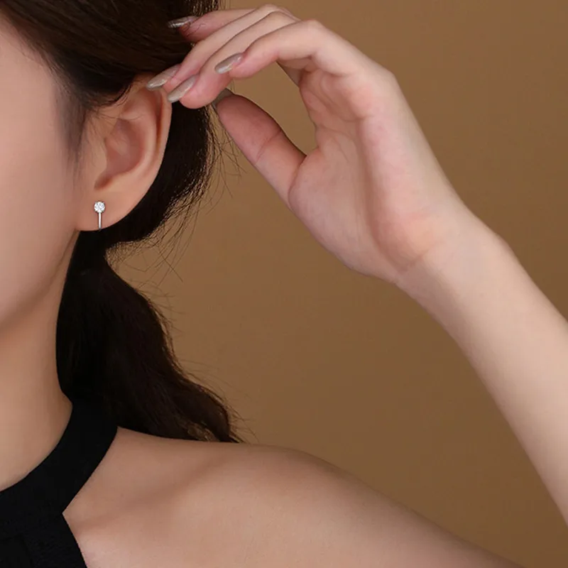 NVBBK S925 Silver Clip On Earrings Women's-4