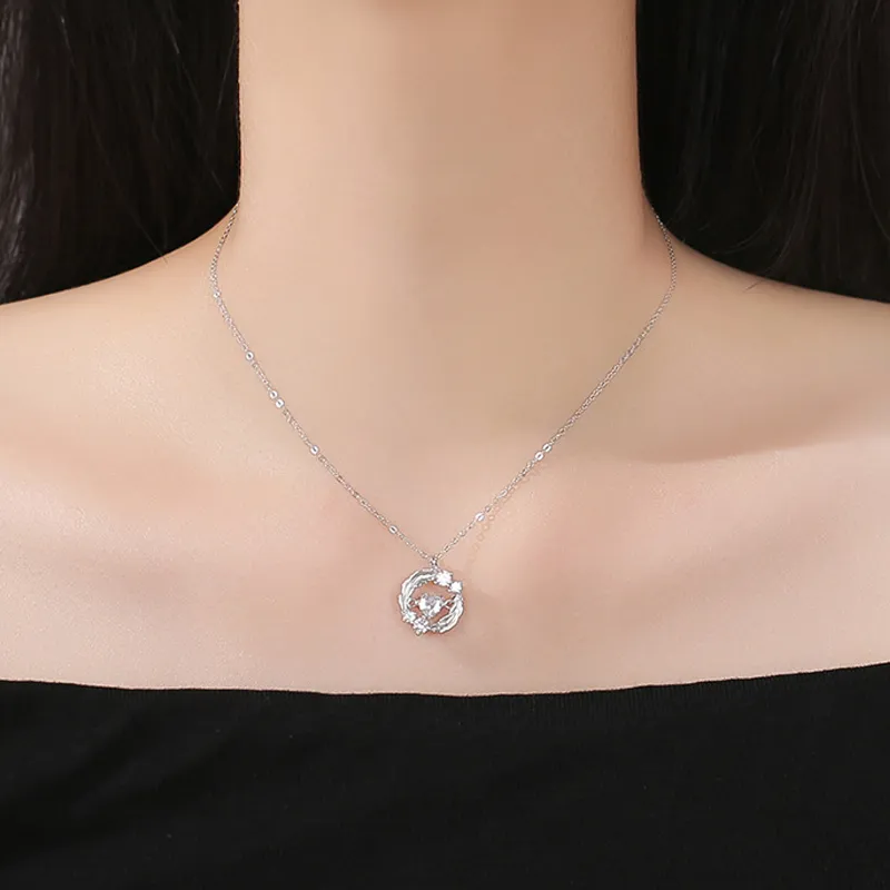 NVBBK 999 Fine Silver Sterling Silver Necklaces Women's-3