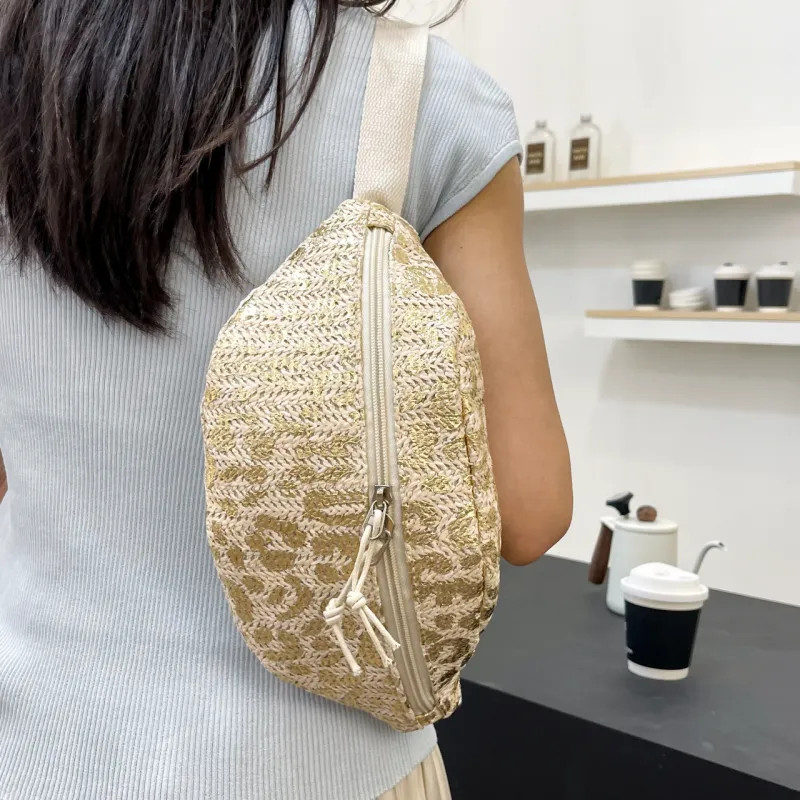 MOK Straw Woven Sling Bag Unisex-6