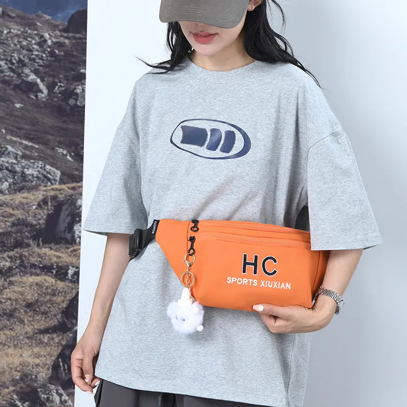 MOK Waterproof Fabric Sling Bag Regular Unisex Ecru/Black/Orange Red/Red/Khaki/Army Green-9