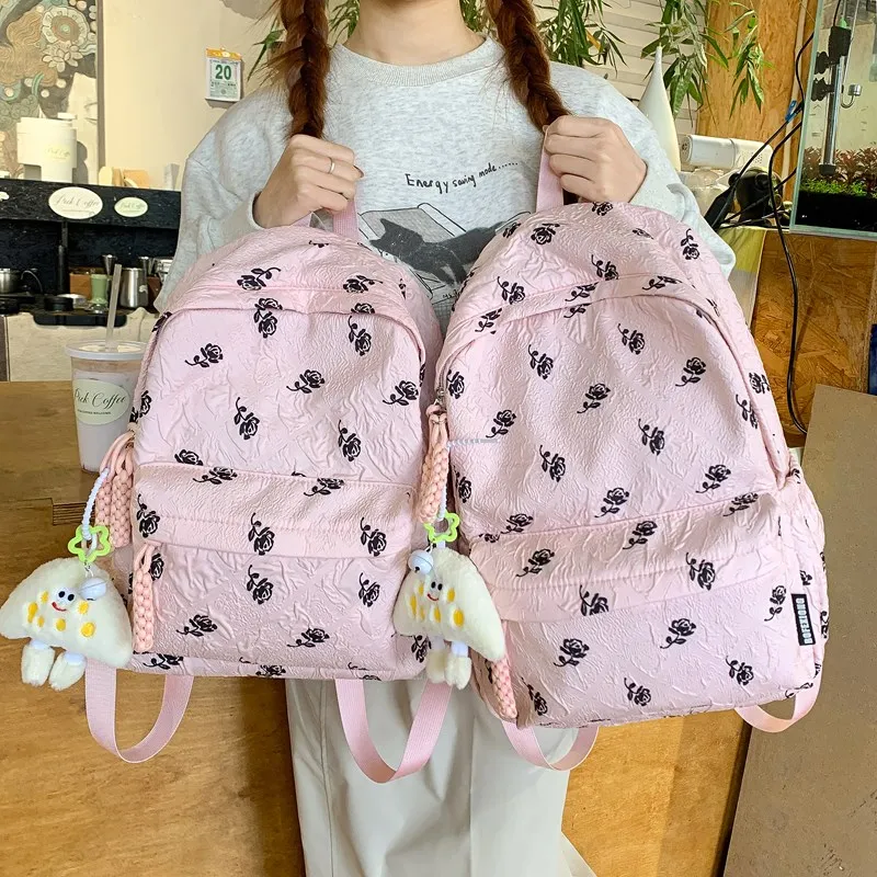 MOK Nylon Backpack Regular Women's White/Black/Pink/Green/Blue-15