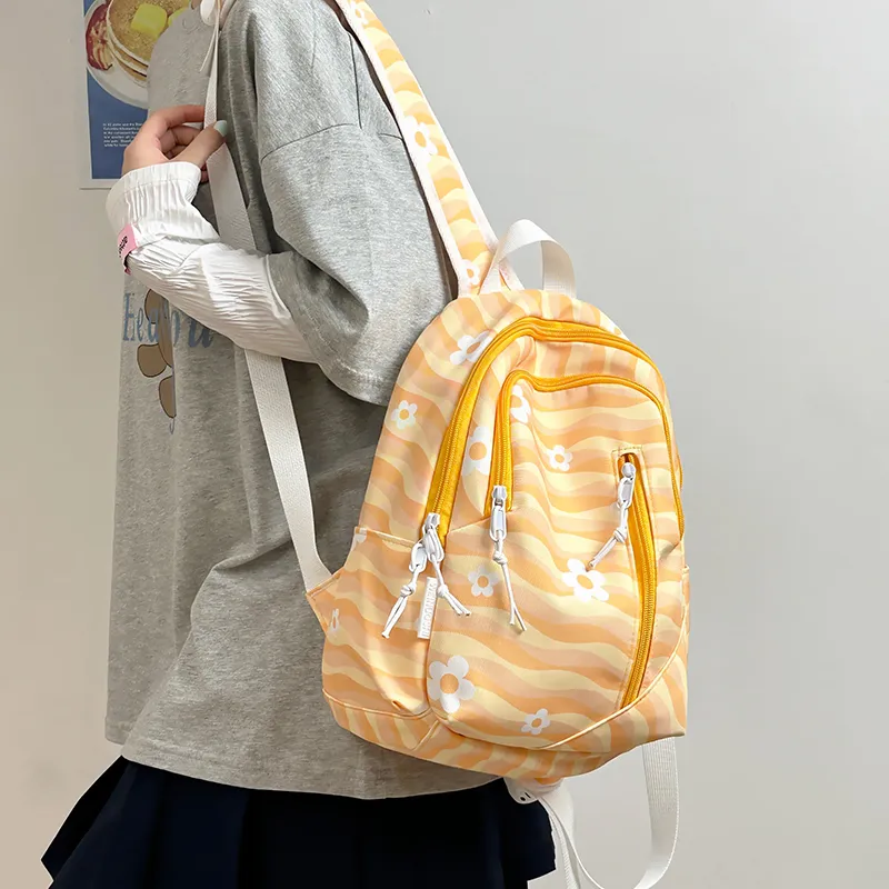 MOK Nylon Backpack Regular Women's Black/Pink/Orange/Khaki/Blue-8