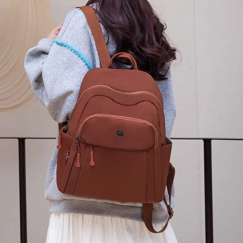 MOK Nylon Fabric Backpack Women's Multicolor-3