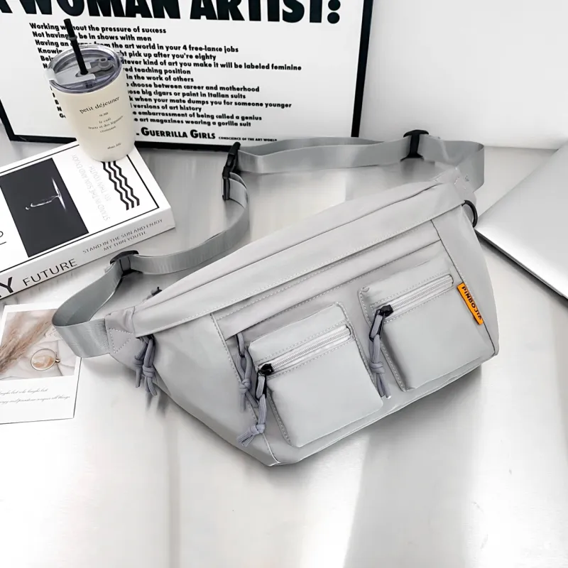 MOK Nylon Sling Bag Regular Unisex Khaki/Gray/Green/Black-5