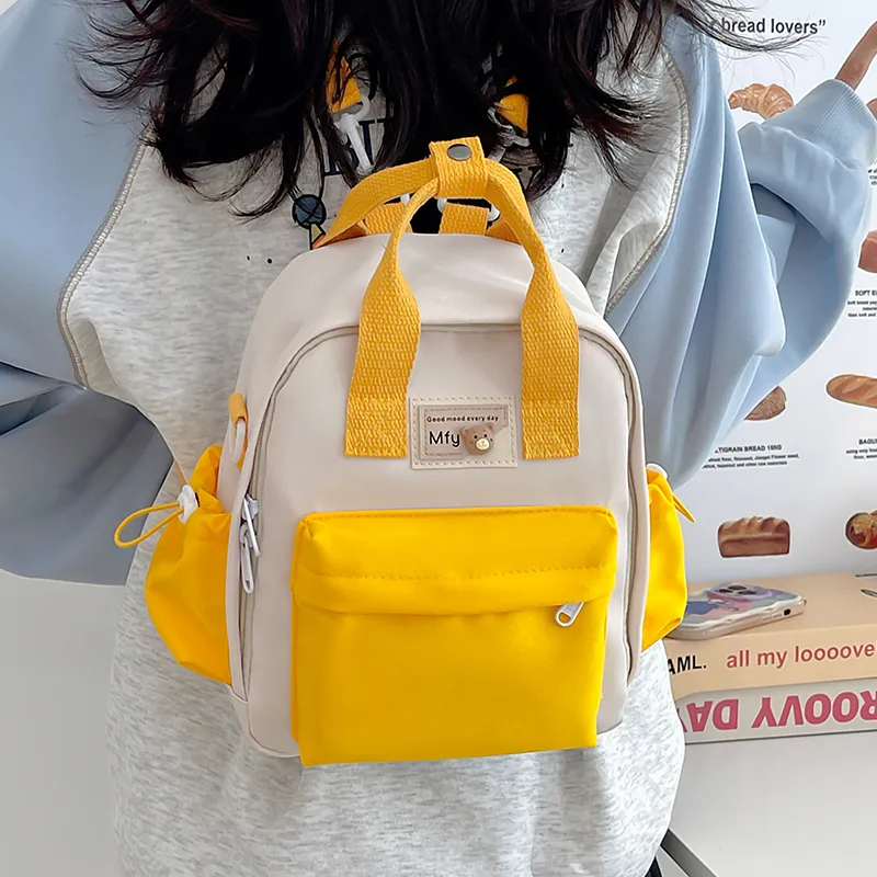 MOK Nylon Backpack Women's Black/Purple/Yellow/Green/Blue-7