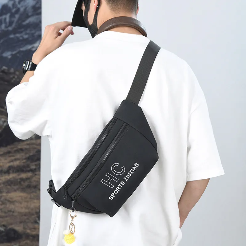 MOK Waterproof Fabric Sling Bag Regular Unisex Ecru/Black/Orange Red/Red/Khaki/Army Green-5