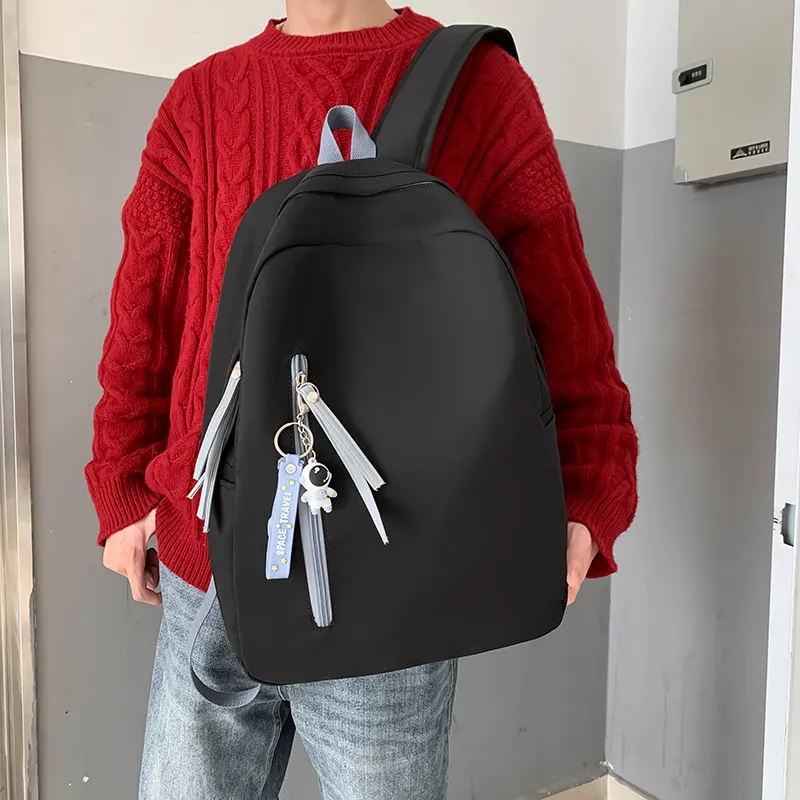 MOK Nylon Backpack Regular Unisex White Pink/White Red/White Blue/Black/Blue-8