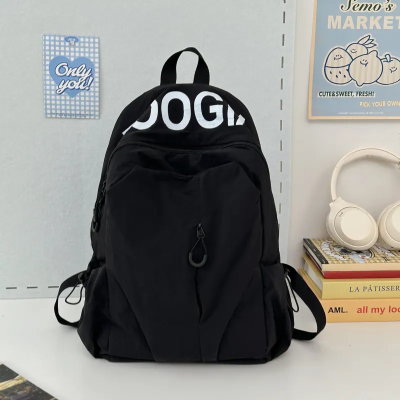 MOK Nylon Backpack Regular Unisex Green/White/Black/Light Gray/Orange-11