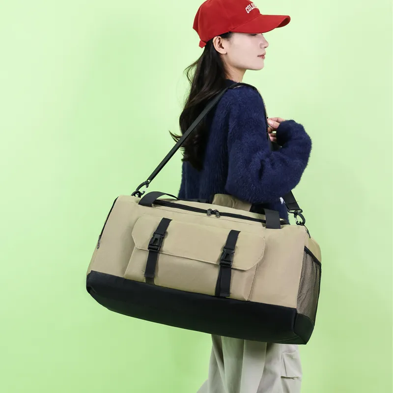 MOK Oxford Gym Bag Large Size Unisex Black/Khaki/Light Blue/Dark Blue/Beige-3